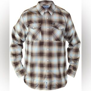Dixxon Flannel Co Youth Pismo Anniversary Large long sleeve neutral plaid rare